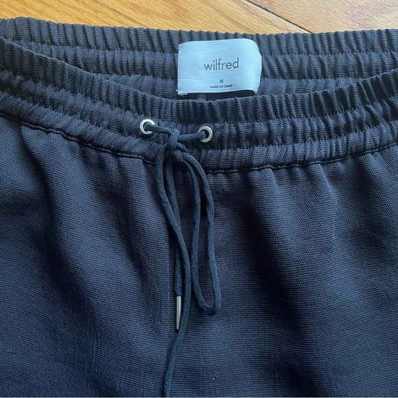 ARITZIA Wilfred Black Buffon Pant Cuffed Ankle Jogger Trousers Size M - Picture 7 of 11